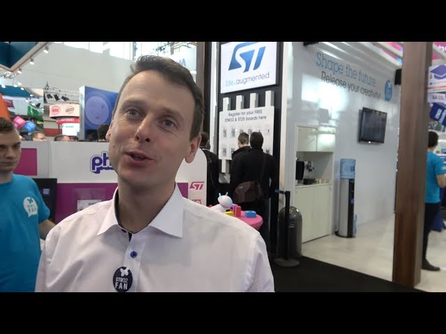ST booth tour: STM32WB, STM32C2C, ST25DVW, startups, students at Embedded World 2018