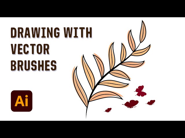 Design a Simple Flat Design Autumn Branch in Adobe Illustrator