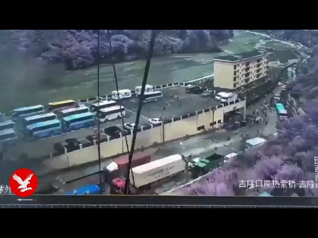 New angle shows Nepal border crossing being wiped out by flash floods