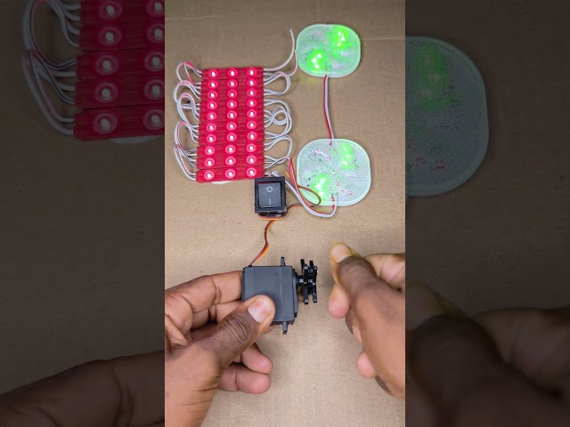 Powering Two Megaa round light And 2 LED light with powerd by New Servo motar Genretor _ dc motar •
