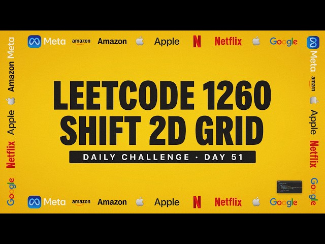 Leetcode 1260. Shift 2D Grid #dailychallenge #day51 #pythonprogramming #pythontutorial #leetcode