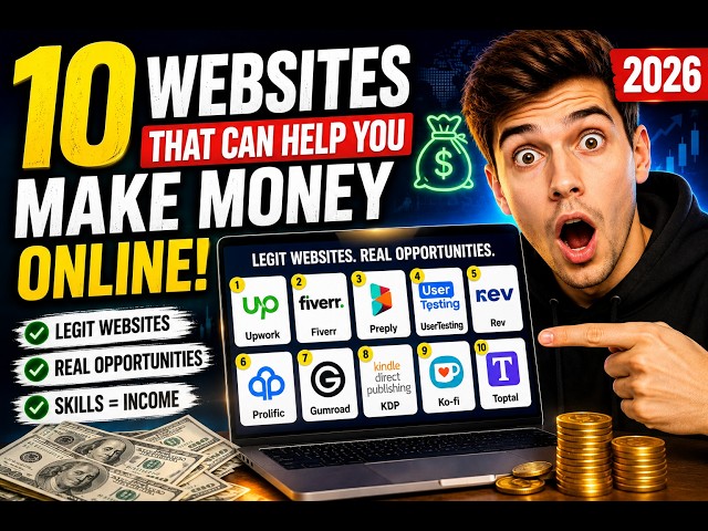 10 Websites That Can Help You Make Money Online in 2026 💰 (Legit & Beginner-Friendly)