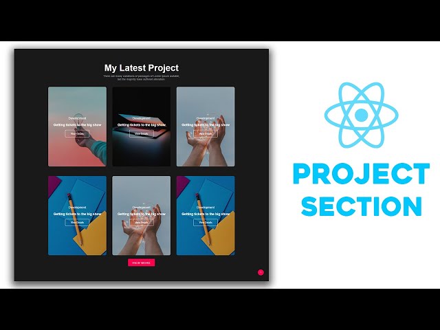 React JS Responsive Portfolio Website Design Tutorial | Responsive Project Section #05