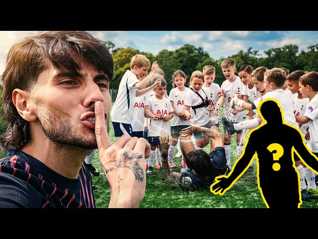 Danny Aarons and mystery footballer vs 50 kids