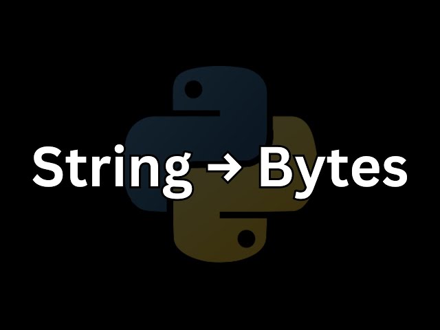How To Encode String To Bytes In Python