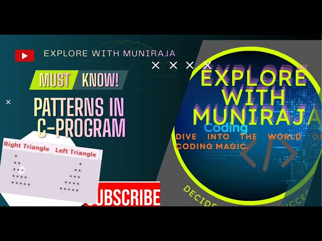 Program to print pratterns in c-language|| patterns|| c-program. 