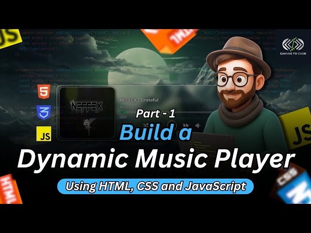 How To Make A Music Player Using HTML CSS and JS Part 1 #musicplayer #musicplayerhtmlcss