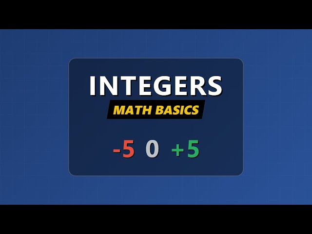 Integers Explained: Positive, Negative, and Zero | Algebra Basics for Beginners