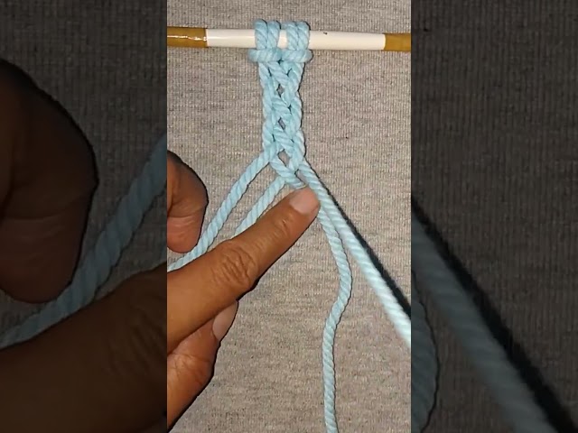 4 strand weave braid #macrametutorial #macrame #macrameknots #macramepattern #macramebasicknot
