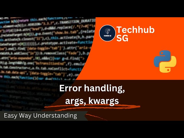 Python Error Handling & Function Arguments (*args, kwargs) Explained | Day 11 - Python for Beginners
