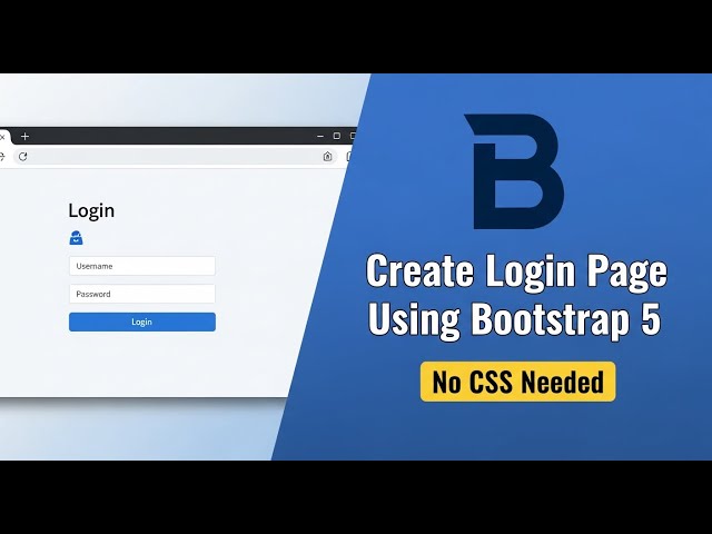 Create Login Page Using Bootstrap 5 | No CSS Needed  #bootstrap5 #bootstraptutorial #htmltutorial