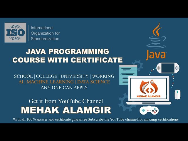 Java Programming Course With Certificate / Advanced Java Quiz Questions and Answers