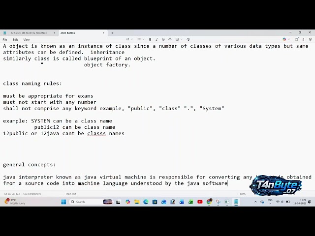 JAVA INTRODUCTION IN ONE SHOT