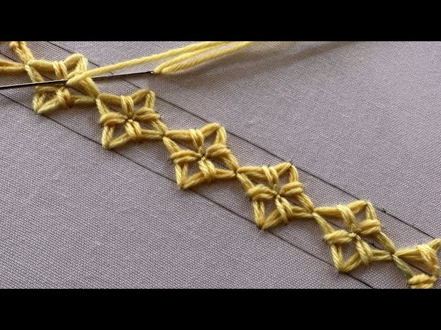 Awesome border embroidery |hand embroidery |hand craft |embroidery for beginners |kadhai