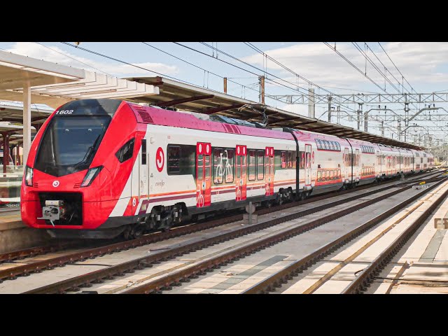 Renfe: Trayecto en el Nuevo tren de cercanías de Renfe ( Serie 453 ). 