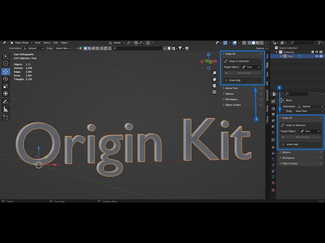 OriginKit | The Fastest Way to Move Blender Object Origins