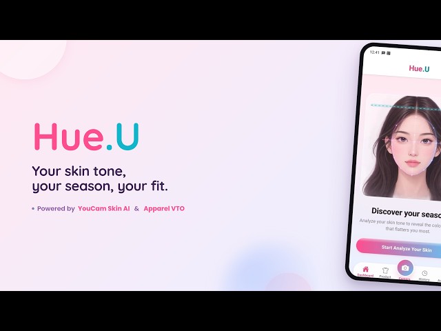 Hue.U — AI Skin Tone Analysis & Virtual Try-On | YouCam API Hackathon