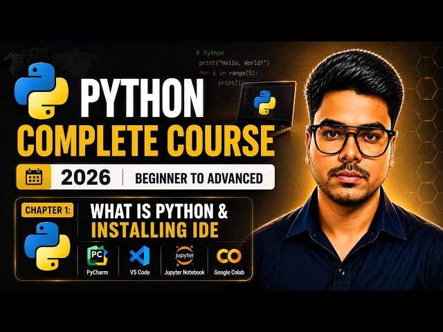 🐍 Complete Python Course 2026 | Chapter 1: What is Python & Installing IDEs