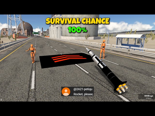 🔥 600 MPH INSANE ACCELERATION! 🛑 Survival Chance Test (BeamNG.drive)