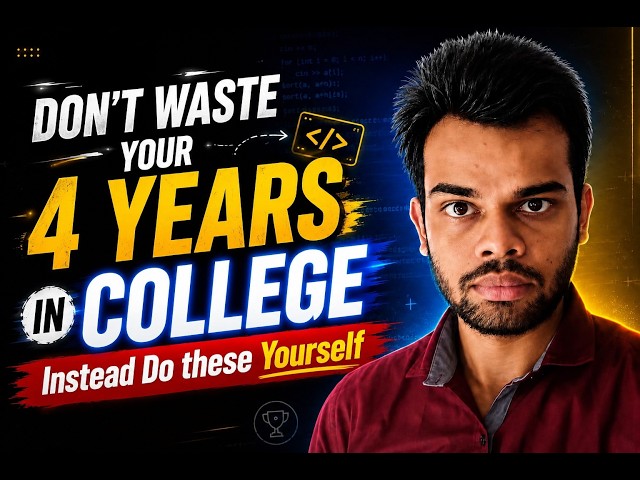 Road Map for 4 years of College Life | Do's and Don'ts in Engineering | AMA Coders | Youtube