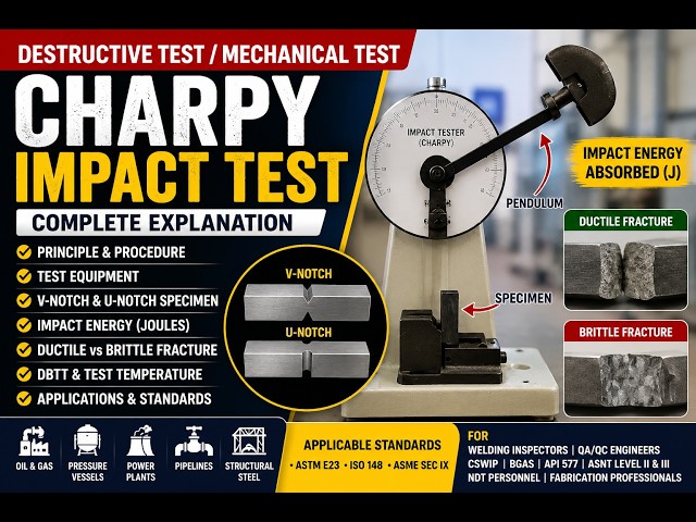 Destructive Testing (Mechanical Testing) | Charpy Impact Test Explained | CSWIP,