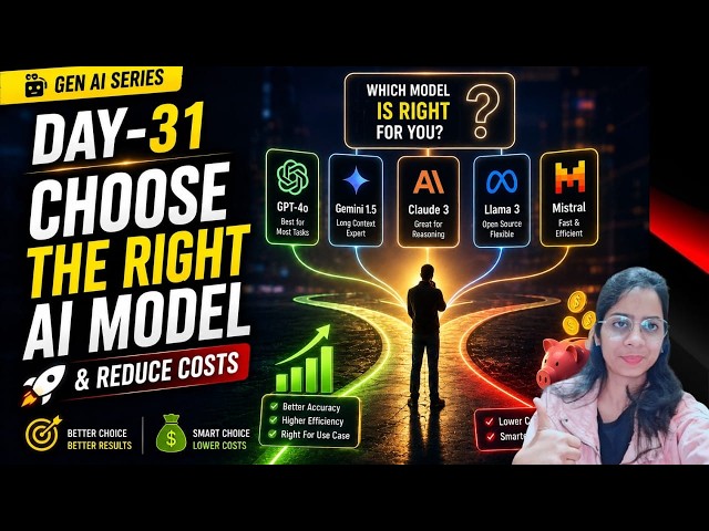 Day 31: How to Choose the Right AI Model & Reduce Costs 🚀 | Beginner to Advanced Gen AI