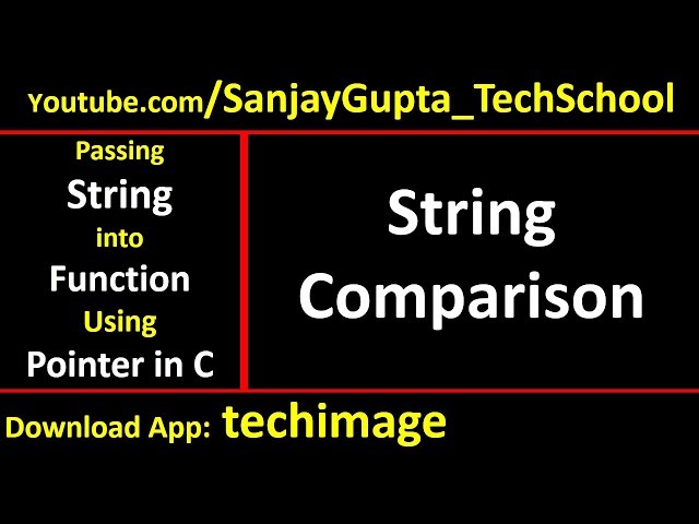 String comparison by passing string into function using pointer in c programming