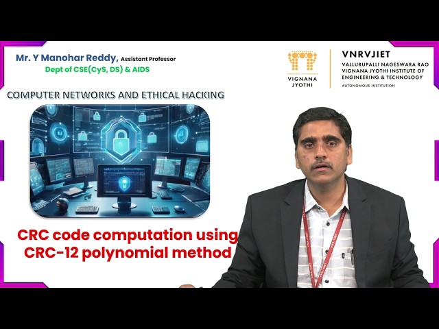 CRC code computation using CRC-12 polynomial method by Mr. Y Manohar Reddy