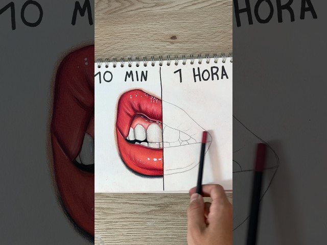 Dibujando 10 min versus 1 hora 😳✨🖍️ #arte #dibujo #art