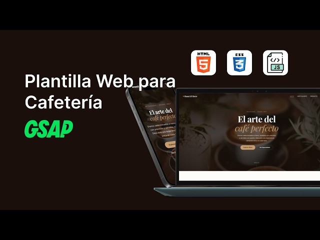 Plantilla Web para Cafetería con GSAP y Lenis (Demo + Descarga)