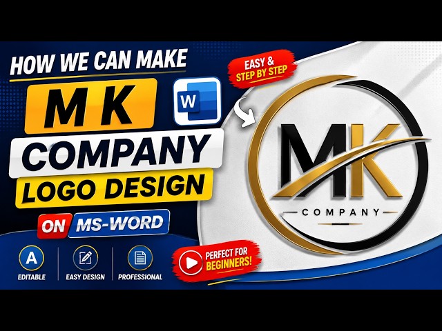 HOW TO MAKE M K LETTERS COMPANY LOGO DESIGN ON MS WORD #trending #foryou #reachmorepeople