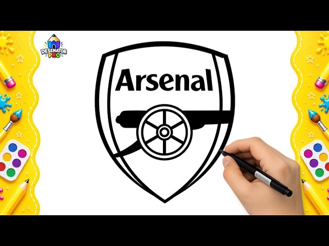 How to Draw ARSENAL FC logo | Easy Step by Step