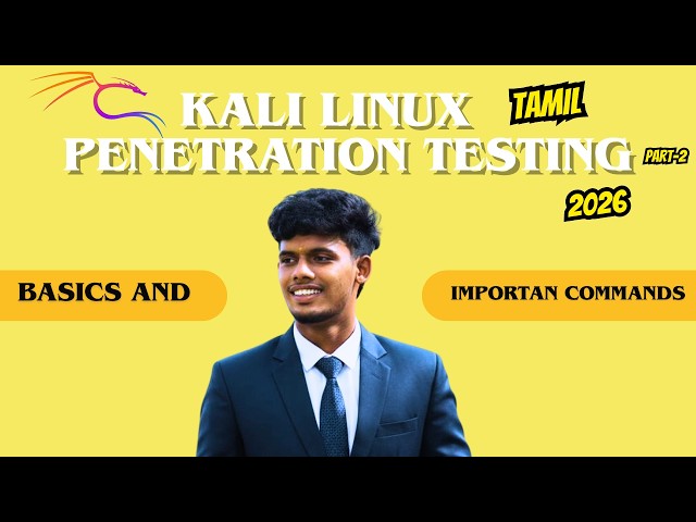 Kali Linux Penetration Testing Part 2 | Important Commands Explained in Tamil | 2026 | #cybergrowh