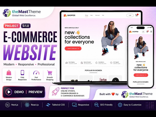 E-Commerce Website 0.1.0 Demo  | Modern Responsive Shopping Website | React + Next.js | theMastTheme