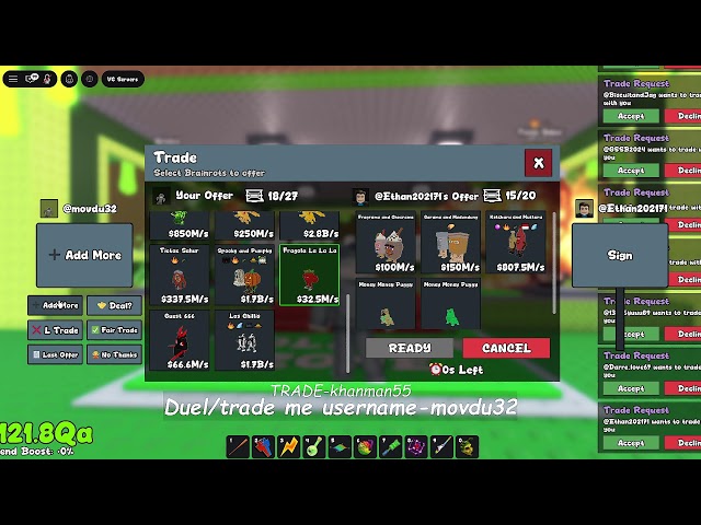 🔴 LIVE NOW: INSANE Trading & Duel in Steal a Brainrot 🤯🔥 | Roblox PvP