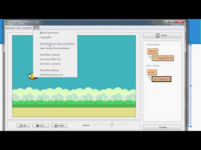 Flappy Bird Day 1 (Greenfoot Project - Intro Java)