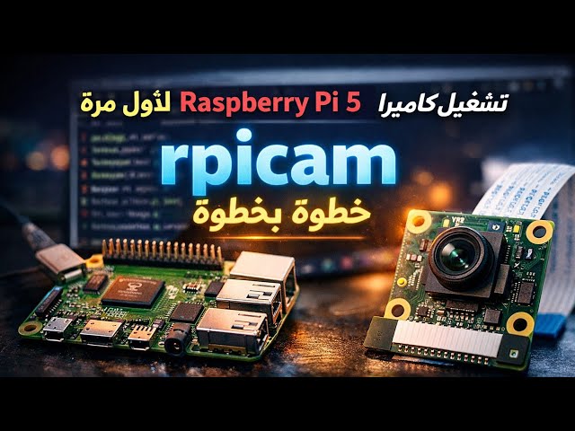3- تشغيل كاميرا Raspberry Pi 5 لأول مرة | rpicam خطوة بخطوة