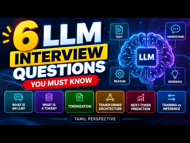 6 LLM Interview Questions & Answers You Must Know | LLM Basics Explained