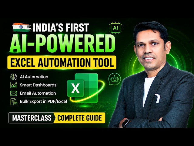 🚀 India's First AI Excel Automation Tool Masterclass | Save 10X Time with AI