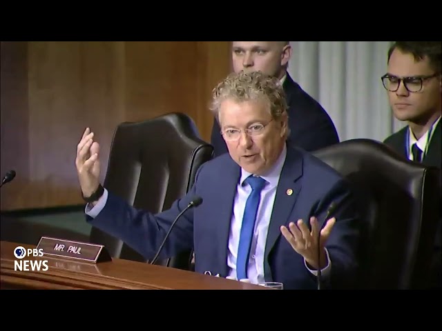 WATCH: Sen. Paul questions Rubio in his 1st hearing since Iran war
