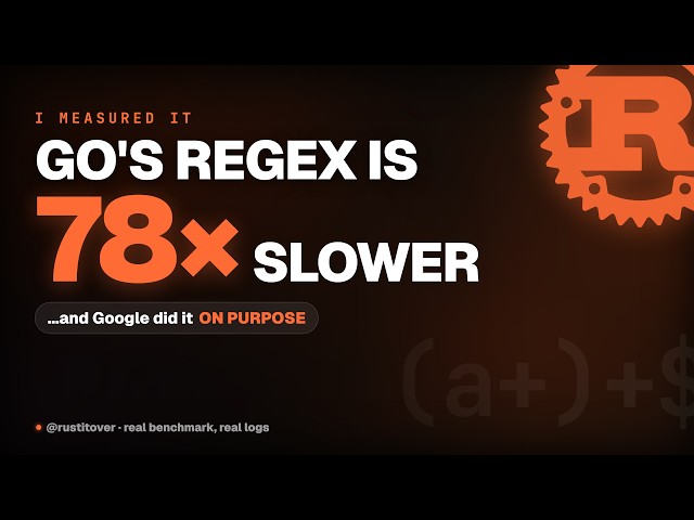I ran the same regex over 1 GB in Go and Rust. It wasn't close.