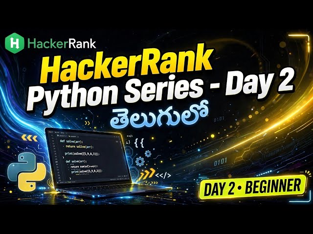 Hacker Rank python problem solving series in telugu | Day 2