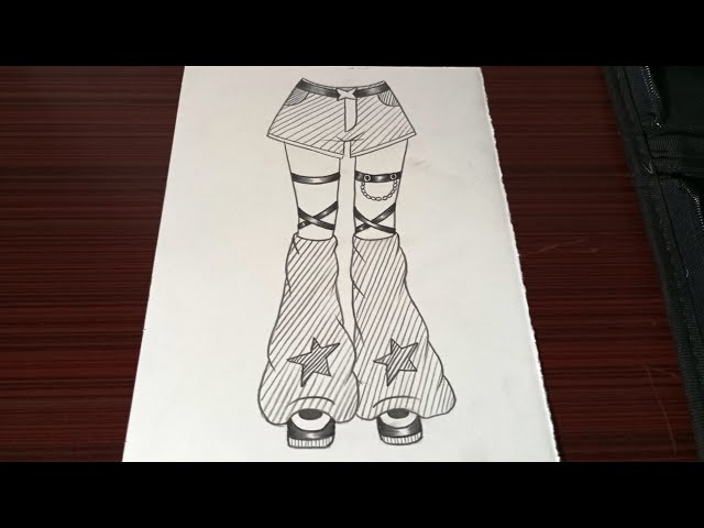 Easy drawing tutorial | how to draw step by step | how to draw pants | how to draw a girl full body