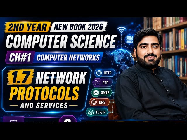 2nd Year Computer Science | Ch1 Computer Networks | 1.7 Network Protocols & Services | New Book 2026