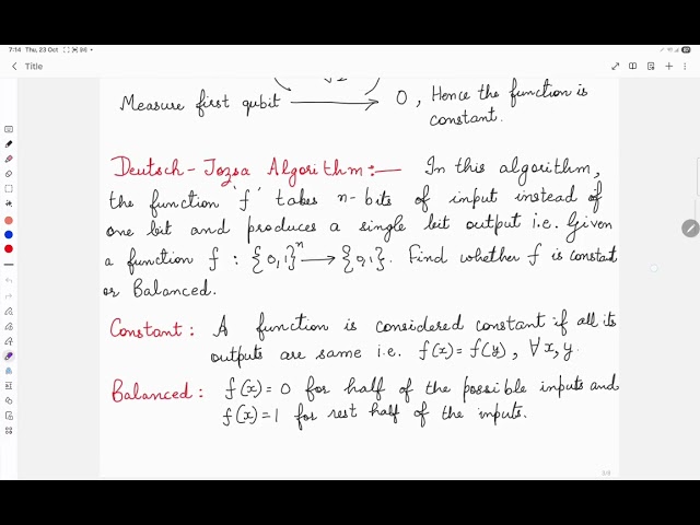 Quantum Algorithms: Deutsch Algorithm and Deutsch Jozsa Algorithm