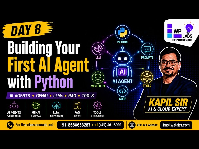 Day 8 - GenAIOps Full Course 2026 | Building Your First AI Agent with Python