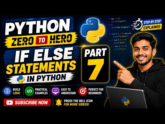 Python Zero to Hero | Episode 4 | Part 7 | If Else Statements in Python