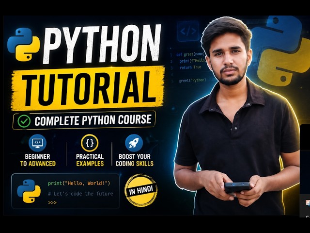 Python Tutorial for Beginners| Python Basics | Lecture 1 | Full Explanation