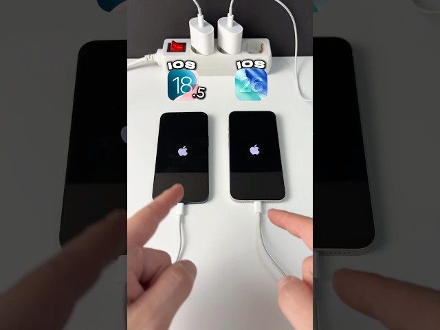 iPhone IOS 18.5 VS IOS 26 Power On Boot Speed Best Test Comparison